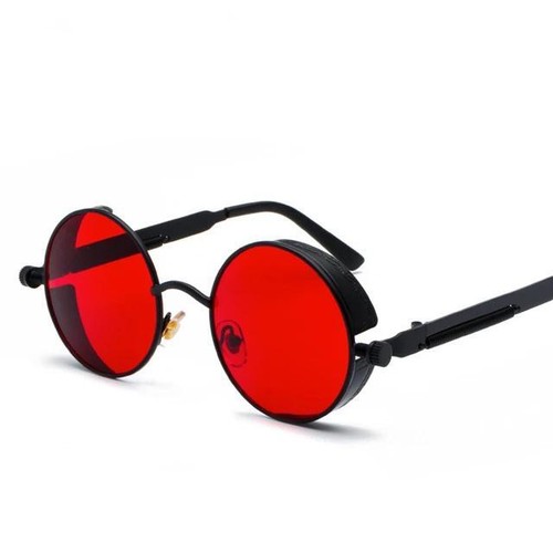 Hombres Mujeres Vintage Gótico Steampunk Gafas Retro Redondas HD Polarizadas Gafas de Sol - Imagen 37 de 37