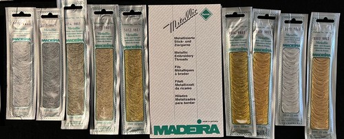 Lot 39 MADEIRA METALLIC Thread 20 -# 10, 5-#5, 4-#3, 20m, 20 yards, Color Card - Picture 7 of 9