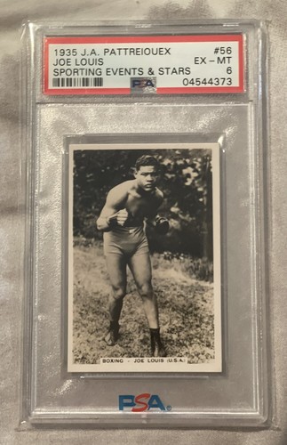 1935 Pattreiouex Sporting Events Boxing Joe Louis ROOKIE #56 PSA 6 EXMT