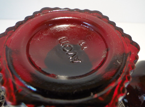 Vintage Set of 4 of AVON 1876 Cape Cod Ruby Glasses Wine Goblets Very Nice - Picture 6 of 8