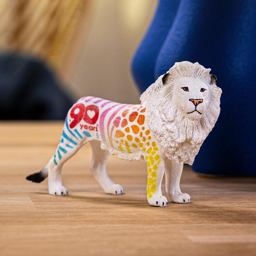 Figura León Coleccionistas Schleich Edición 90 Aniversario Pintura Especial Limitada - Imagen 2 de 7