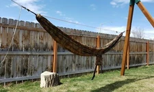 ENO hammock fixed ridge line for single or double hammock with gear clips orange