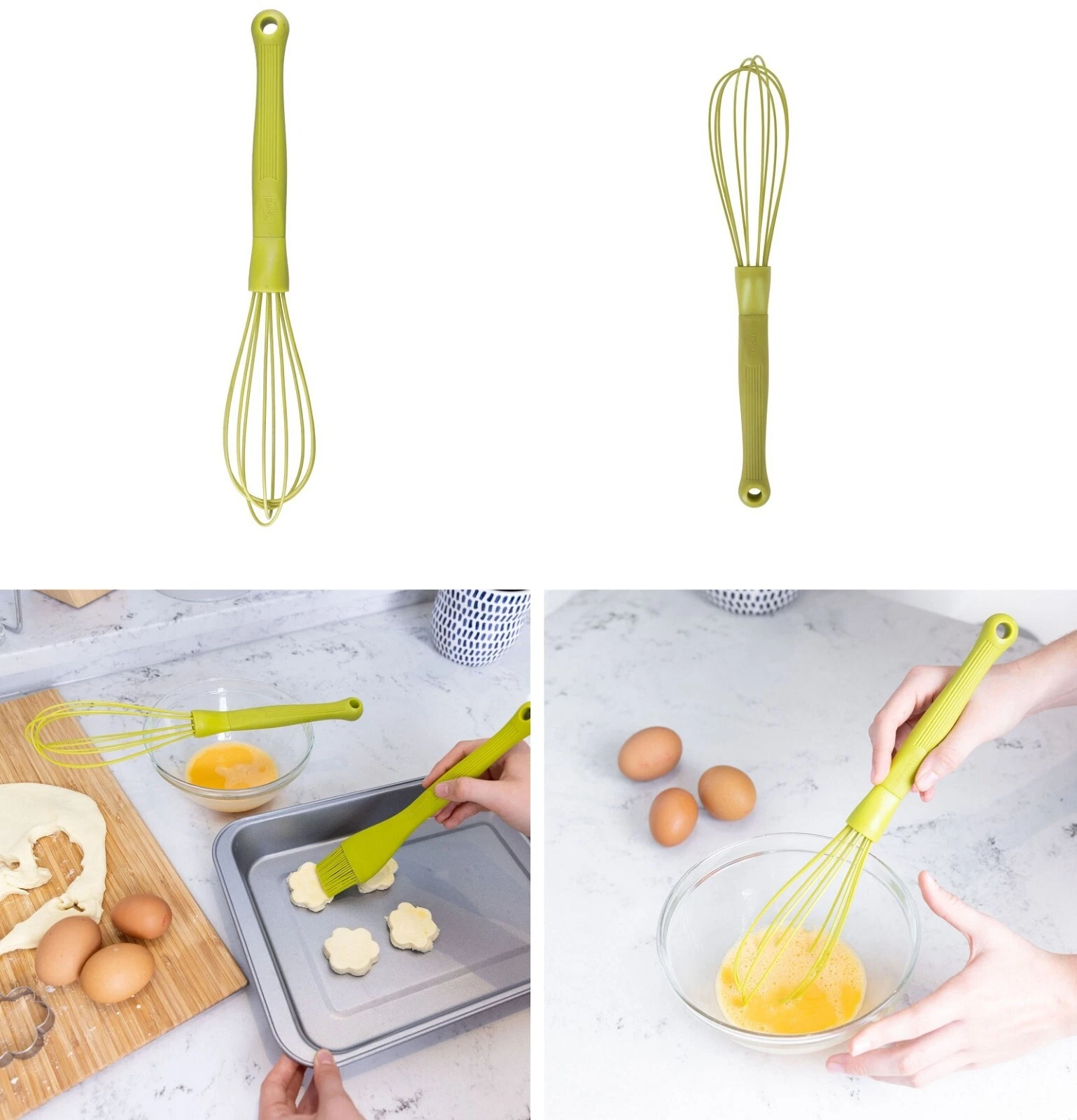 Silicone Hand Stirrer Whisk Egg Kitchen Beater Home New Blender Whipping Tool UK
