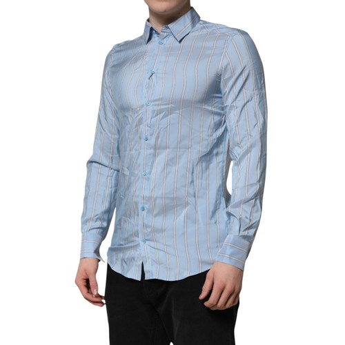 DOLCE & GABBANA Shirt Blue Striped MARTINI Long Sleeves Dress 38/US15/XS 1200usd - Picture 2 of 8