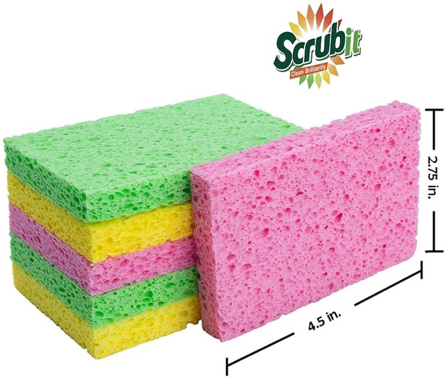 (6) Dry Cleaning Sponges Removes Dirt, Soot, Hair Individually