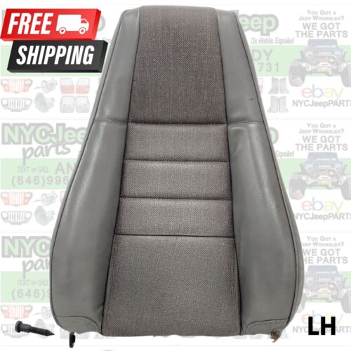 Driver Left Jeep Wrangler YJ 1991-1995 Vinyl Gray Front Seat Upper Cushion Top
