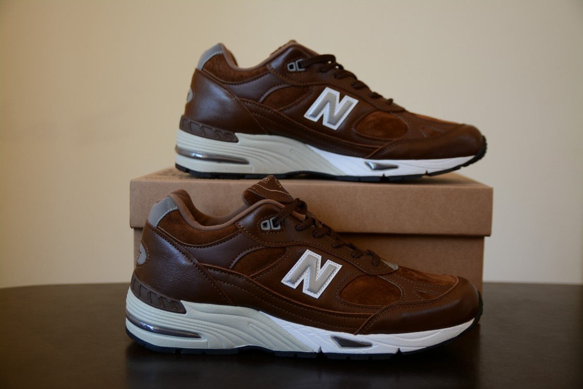 New DS 2021 New Balance 991 M991LWS Cognac Leather Italy Exclusive 