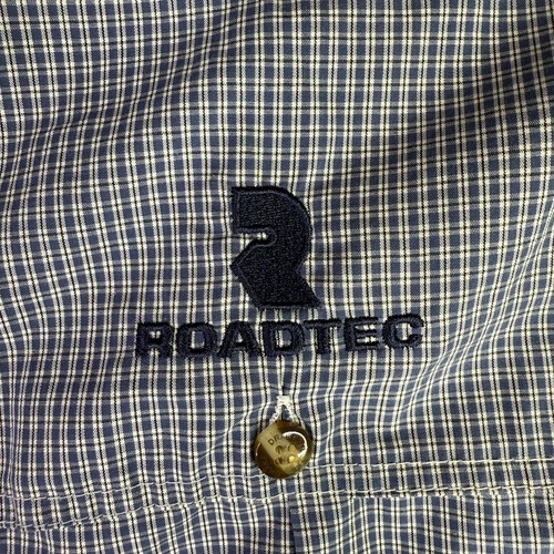 Drake Shirt Men’s Large Blue Gingham Check Vented Work Fishing Roadtech - Picture 4 of 10