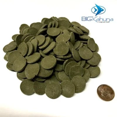BIG KAHUNA ALGAE WAFERS FISH FOOD TROPICAL PLECO CATFISH BOTTOM FEEDER ALGAE EATER - 18mm