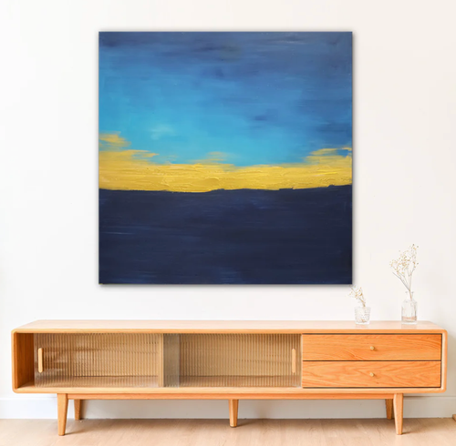 NEW Hand Painted Art, Ready to hang 70x100cm - Interpretive - Relaxed Vibe - SA - Picture 2 of 3