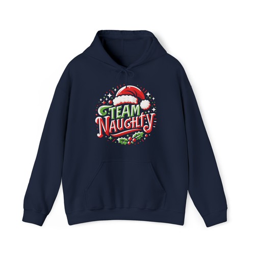 Team Naughty Funny Christmas Graphic Hoodie, Sizes S-5XL - Afbeelding 26 van 37
