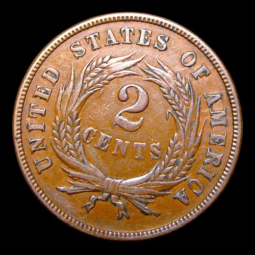 1868 Two Cent Piece 2cp ---- Nice Coin ---- #514E - Picture 3 of 4
