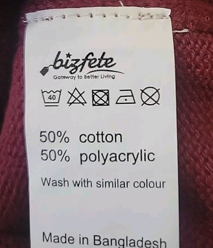 NWOT bizfete Size M Womens Long Sleeve Sweater Color Wine - Picture 8 of 8