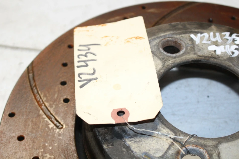 02-05 E65 BMW 745I 745LI PAR DE ROTORES DELANTEROS IZQUIERDO Y DERECHO PERFORADOS RANURADOS Y2434 Foto 2 de 4