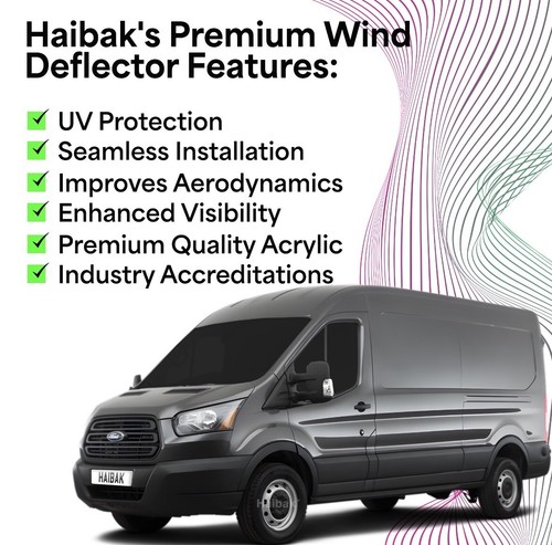 Windabweiser Ford Transit MK8 Kastenwagen ab 2014 2-türer 2-tlg Haibak getönt - Bild 3 von 11