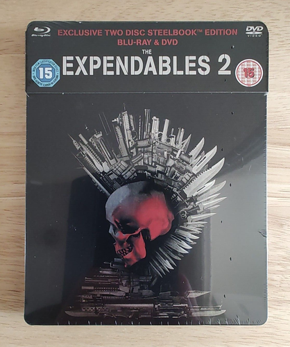 The Expendables 2 Ltd Extended Edition Blu-ray + DVD Steelbook *SEE DESCRIPTION* - Picture 1 of 16