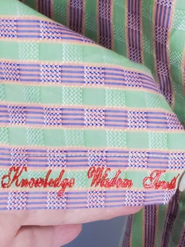 Robert Graham Shirt Knowledge Wisdom Truth Indien Größe 2XL gestreift grün Euro Manschette - Bild 6 von 15