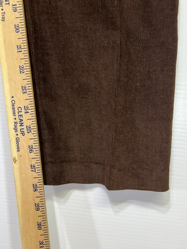 Briggs New York Brown Corduroy Pants Petite SiZe 12 Petite Stretch Zipper Clip - Picture 6 of 9