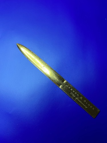Solid Brass  Letter Opener "Jenner and Block" - Picture 1 of 8