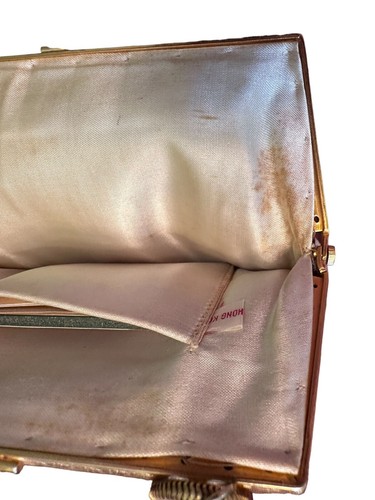 Borsa da sera vintage Walborg arazzo pochette manico catena con specchio - Foto 9 di 16
