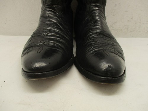 NOCONA Black Leather Cowboy Western Boots Mens Size 10.5 D Style 8150 - Picture 4 of 16