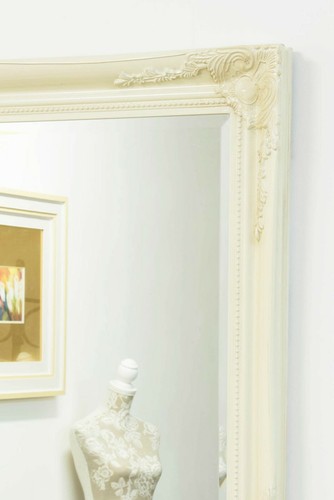 Large Antique Ivory Mirror Classic Full Length Ornate 110cm-200cm x 79cm-140cm - Picture 3 of 4