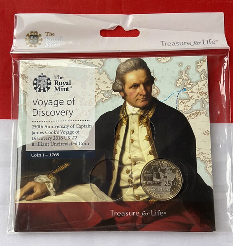 CAPTAIN COOK £2 coin x 3. ROYAL MINT. VOYAGE OF DISCOVERY. 2018.2019.2020. BUNC. - Picture 4 of 12