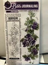 Art Impressions Grape Border clear cling stamp 1pc NIP #5375 Bible Journaling 