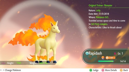 ⭐Ponyta Brillante/No Brillante/Rapidash 6IV XL⭐Let's Go Pikachu/Eevee HOME (💯Legal) - Imagen 21 de 21