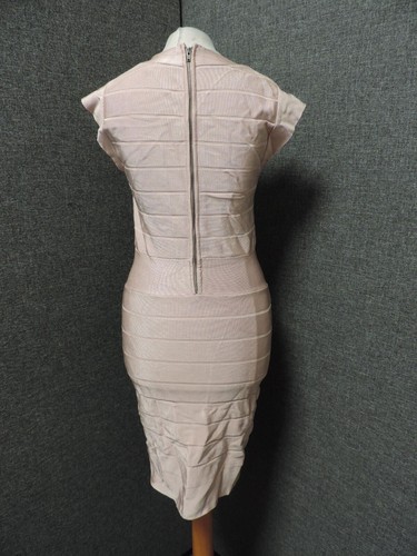 French Connection Bandage Bodycon Dress Pink UK 10 RRP £120 LN121 JJ 20 - Picture 3 of 5