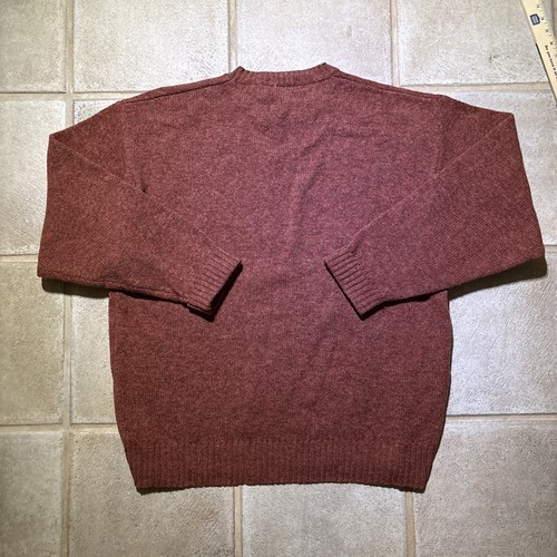 Vintage Pendleton 100% Shetland Wool Sweater Men's Xl Red Orange Crewneck Preppy - Picture 6 of 6