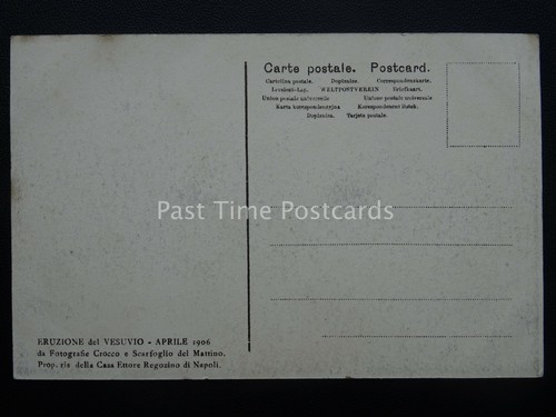 Vesuvius Eruzione del Vesuvio GRANDE DIGA PORTE BOSCOTRECASE c1906 RARE Postcard - Picture 2 of 2