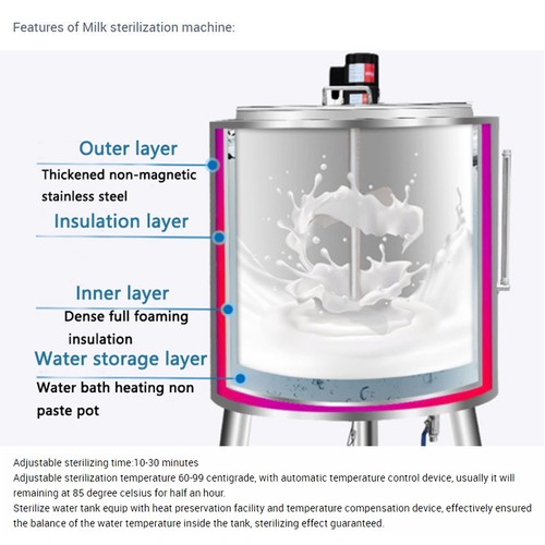 Máquina Pasteurizadora Comercial de Leche/Jugo Kolice 30L con Refrigeración - Imagen 2 de 11