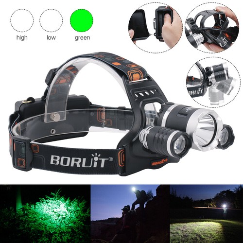 Rechargeable 90000LM LED Green Headlamp Headlight Flashlight Head Torch Camping - Picture 2 of 17