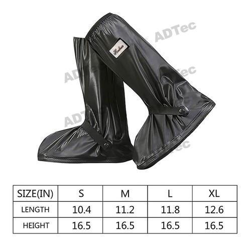 Waterproof Boot Gear Reusable Overshoe Rain Shoe Covers Anti-slip Shoe Cover - Picture 12 of 14