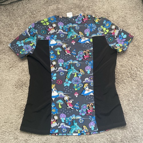 Disney Alice In Wonderland Scrub Top Size Medium - Picture 21 of 24