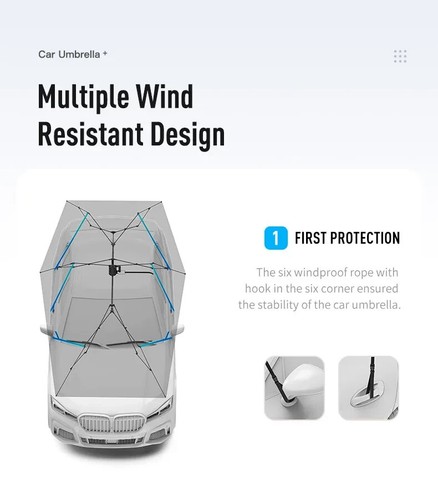 Car Umbrella Automatic Awning Tent Auto Smart Insulated Cover Outdoor Water - Picture 15 of 22