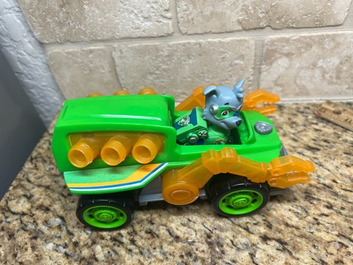 Paw Patrol Mighty Pups Super Paws Charged Up Rocky Deluxe Fahrzeug Licht & Sound - Bild 7 von 13