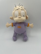 Vintage Nickelodeon Rugrats Baby Dil Plush Doll 1998 Viacom Purple Pajama PJ