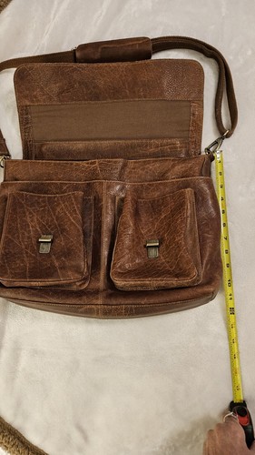 KomalC Cuero Laptop Bolso Mensajero Oficina Maletín Marrón - Imagen 13 de 18