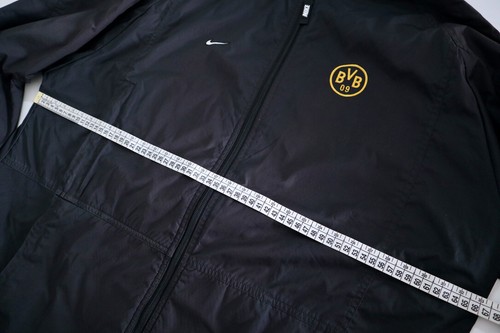 BORUSSIA DORTMUND 1998/99 NIKE Training Fußball Jacke XL 90s Herren Bench Mantel - Bild 9 von 10