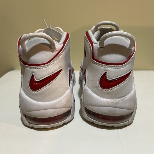 Size 8 Mens- Nike Air More Uptempo White Varsity Red B66 - Picture 5 of 6