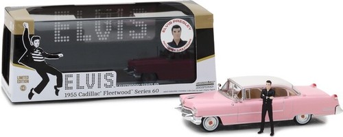 Greenlight 86436 1/43 - Elvis Presley 1955 Cadillac Fleetwood pink with Elvis