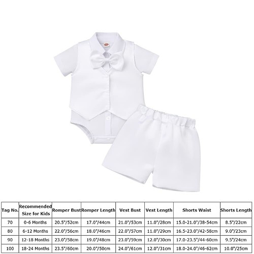 Baptism Christening Outfits for Boys Baby Formal Suit Gentleman Bowtie Romper... - Picture 7 of 7