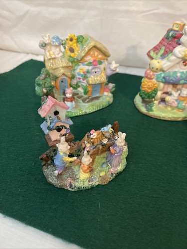 2004 Hoppy Hollow Keramik Osterhasen Dorf Häuser/Gebäude/Figur Lot 12 - Bild 10 von 12