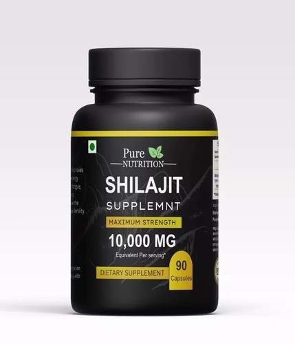 Pure Shilajit 10000 mg 90 gélules d'asphalte acide fulvique naturel sans OGM - Picture 2 of 5