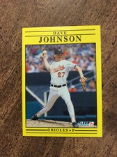 1991 Fleer #479 Dave Johnson,  Orioles    nm  ib