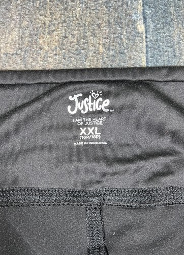 Justice Girls J-Sport Rainbow Stripe Active Legging Size 16/18 XXL, Black! - Picture 5 of 8