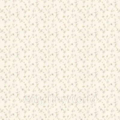 MYTINYWORLD 5 Stück Puppenhaus kleine pastellrosa & mauve Schleppwiese Blume Tapete