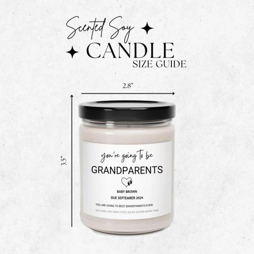 Going to be Grandparents Announcement Candle Gift Personalized Pregnancy Reveal - Bild 7 von 50